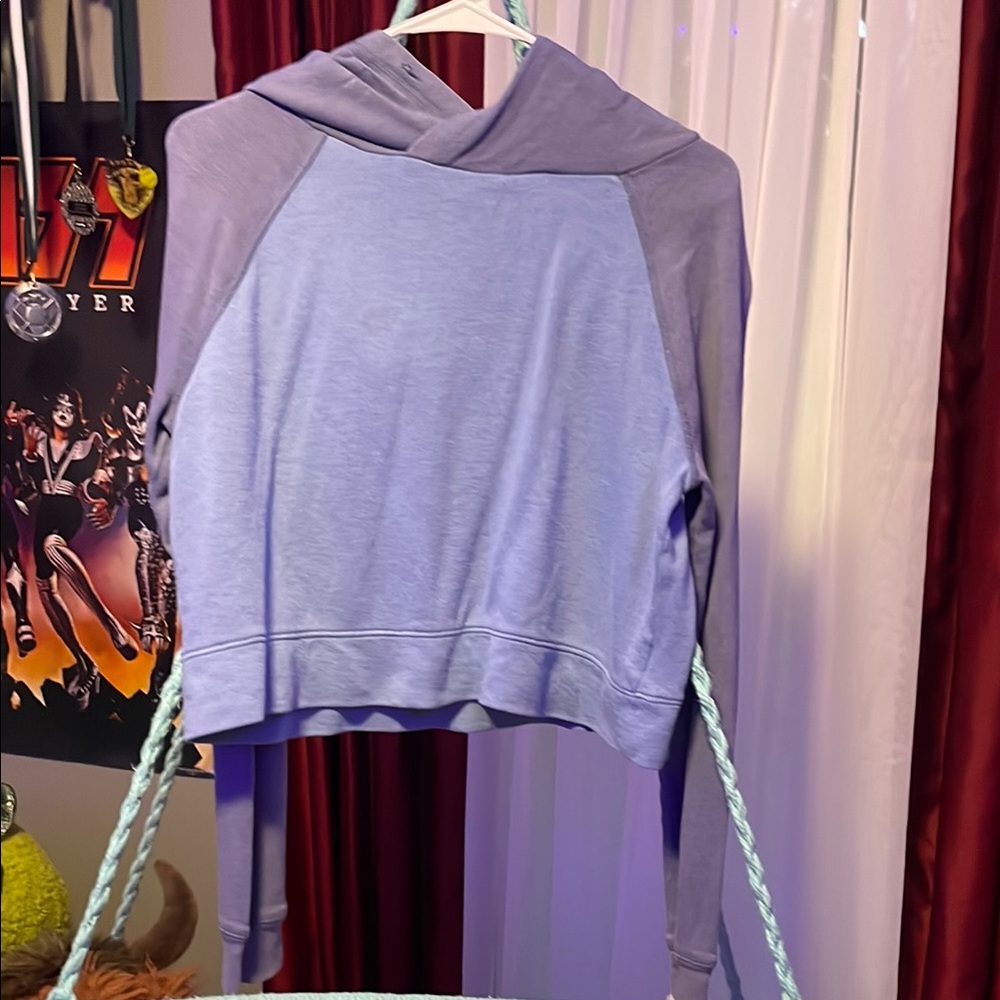 The Upside Purple Cropped Hoodie Relaxed Fit
